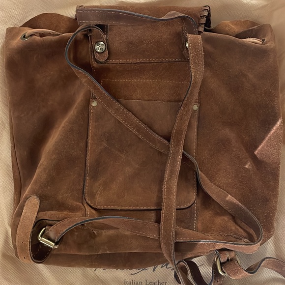 Patricia Nash brown suede Backpack - Picture 2 of 3